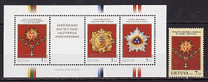 Литва, 2008, Ордена (I), 1 марка, блок